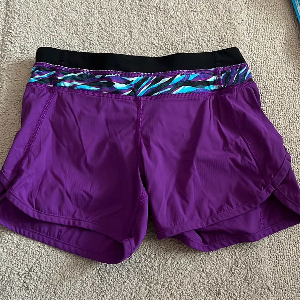 Ivivva Purple and Black Sport Shorts Size 10 Kids